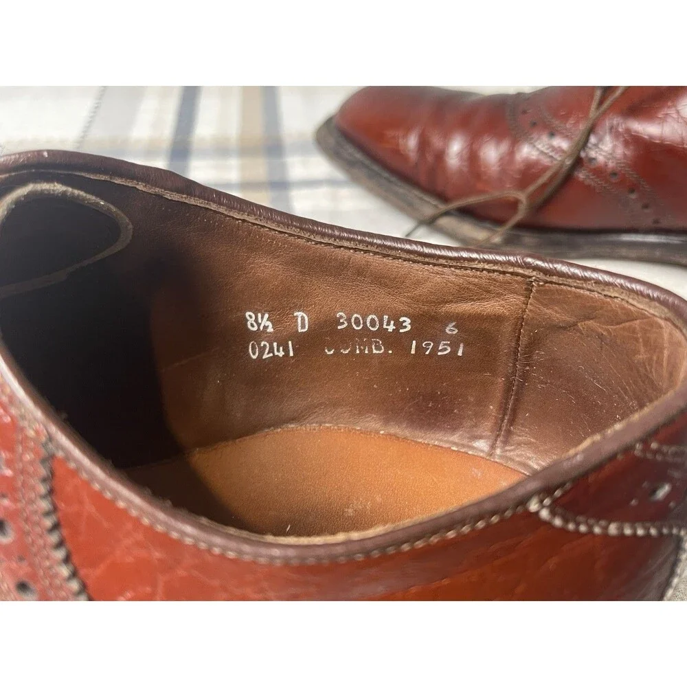 Allen Edmonds Polo Men’s 8.5 D Burgundy Cap Toe Oxford Dress Shoes USA Goodyear